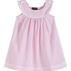 NWT! pink seersucker baby sundress by “Lil Cactus”